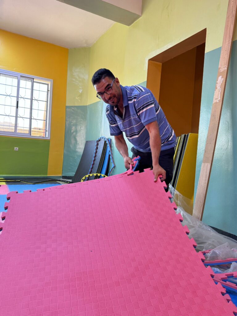 salle de sport gourrama installation du sol