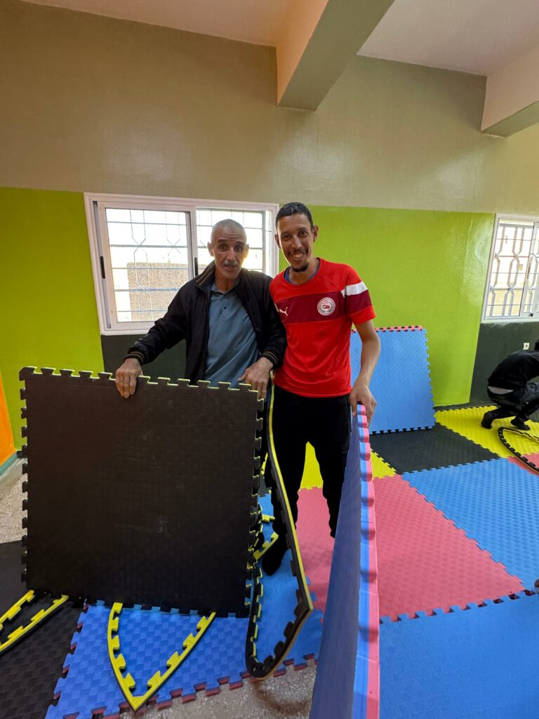 salle de sport gourrama installation du sol