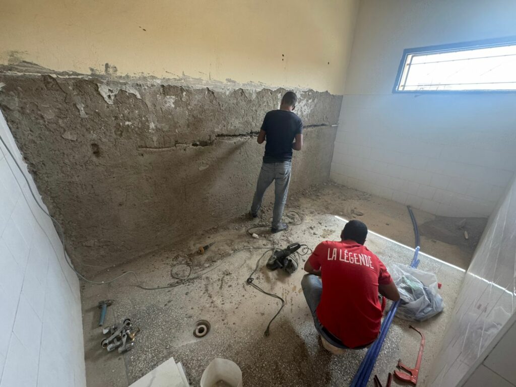 salle de sport gourrama travaux murs